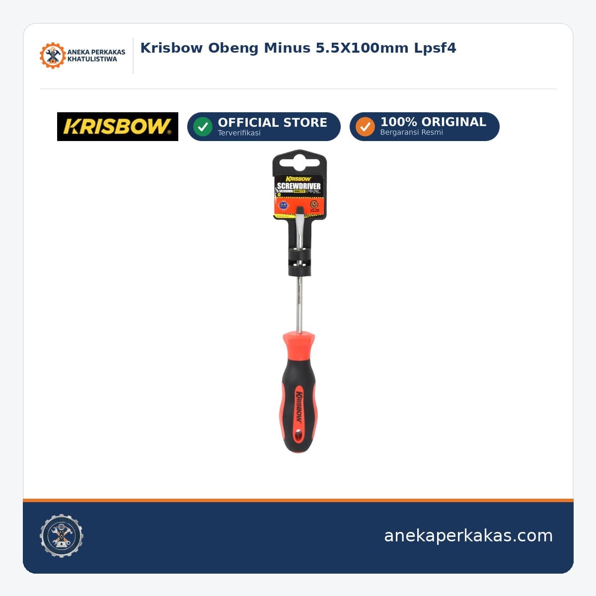 Krisbow Obeng Minus 5.5X100mm Lpsf4