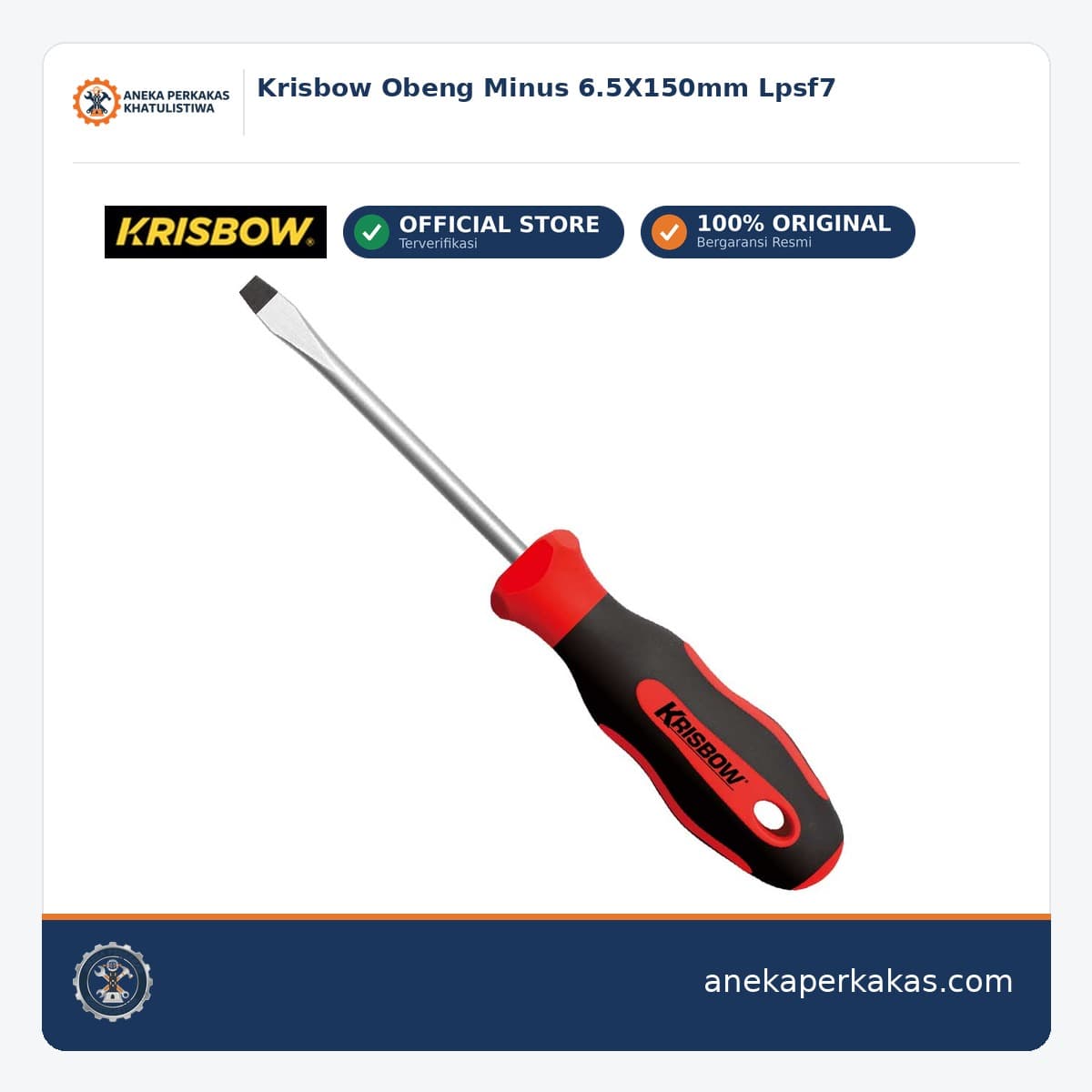 Krisbow Obeng Minus 6.5X150mm Lpsf7