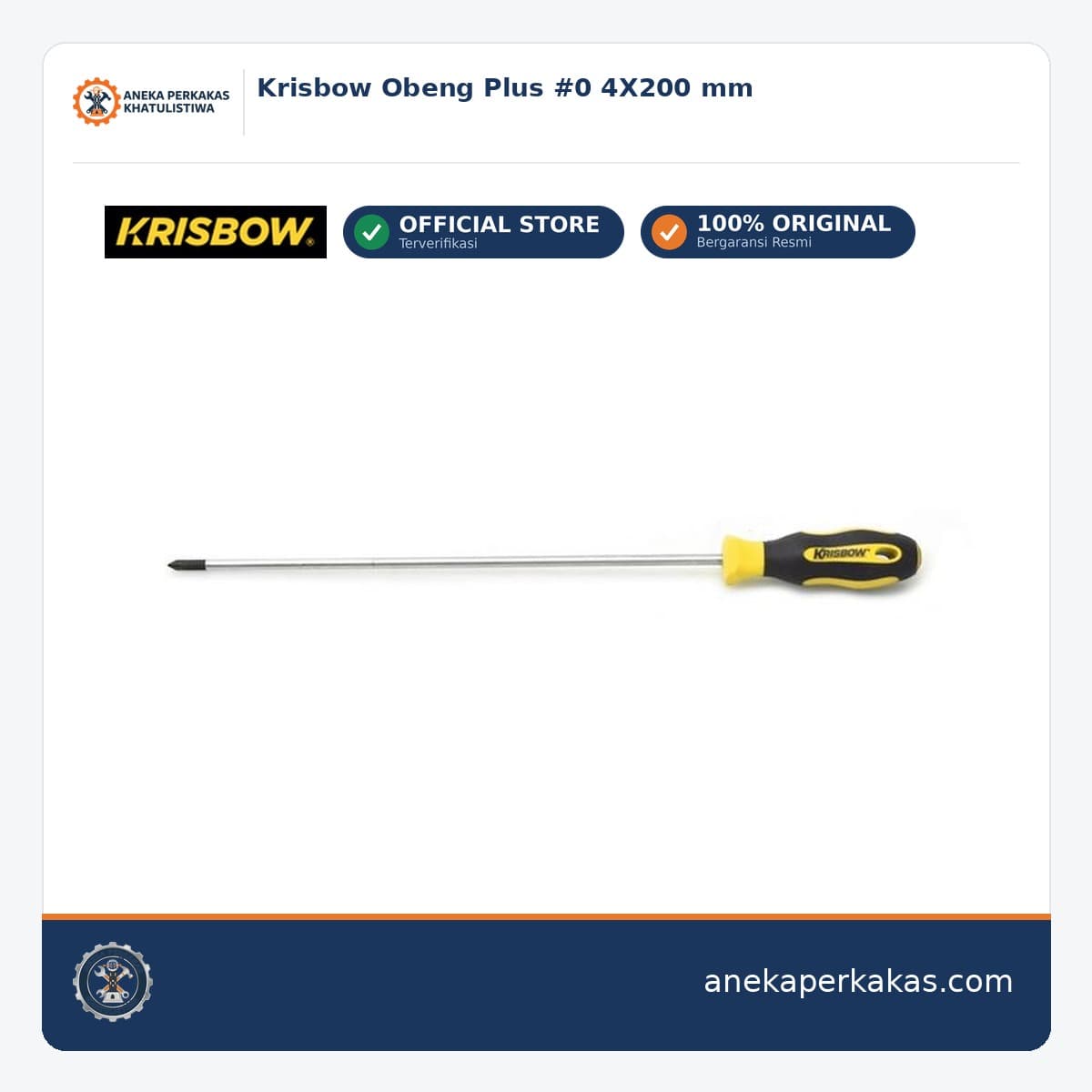 Krisbow Obeng Plus #0 4X200 mm