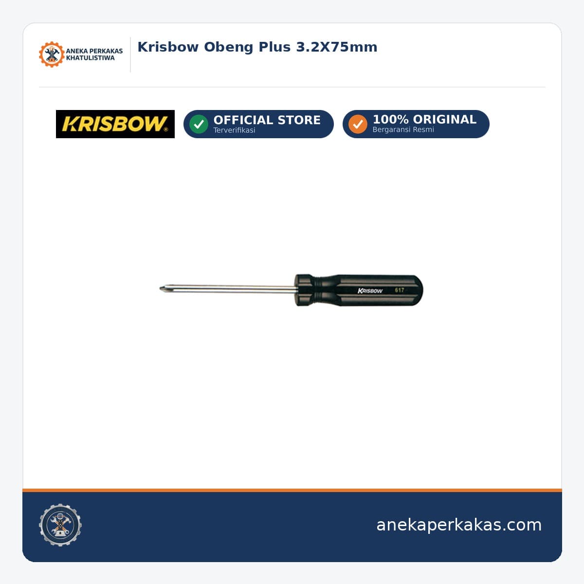 Krisbow Obeng Plus 3.2X75mm