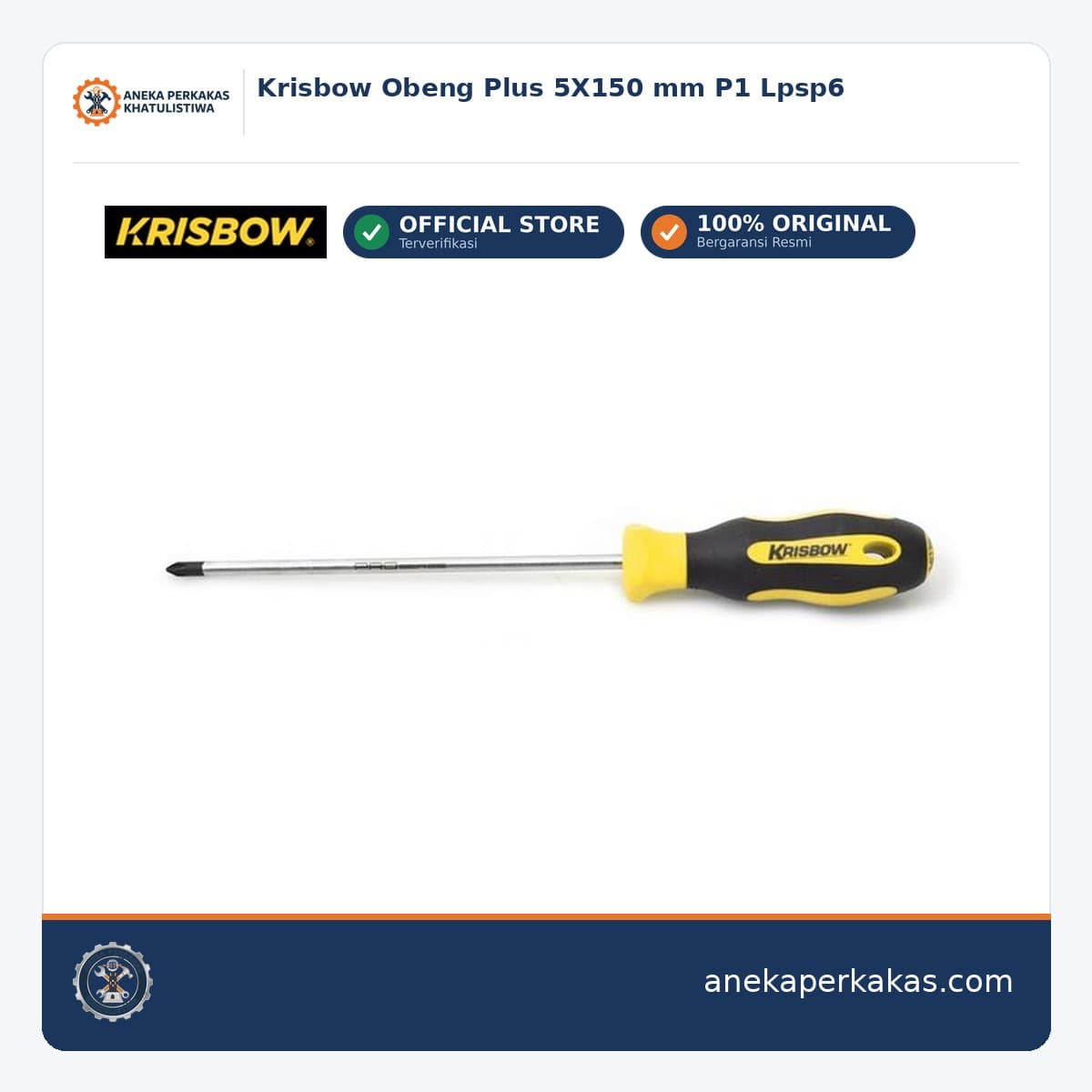 Krisbow Obeng Plus 5X150 mm P1 Lpsp6