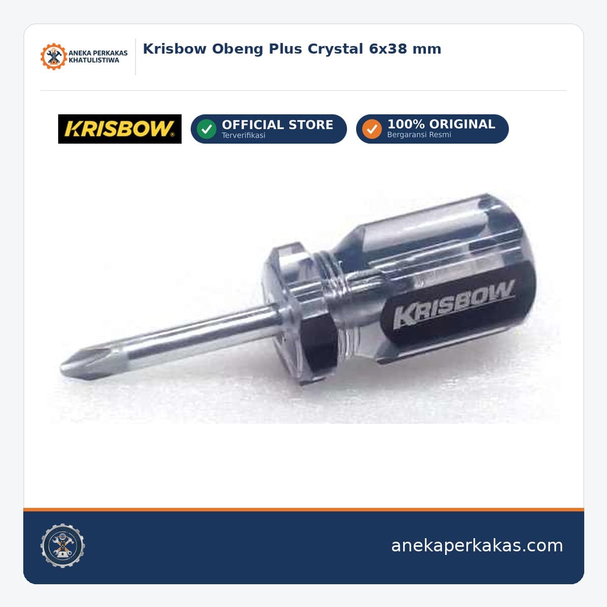 Krisbow Obeng Plus Crystal 6x38 mm