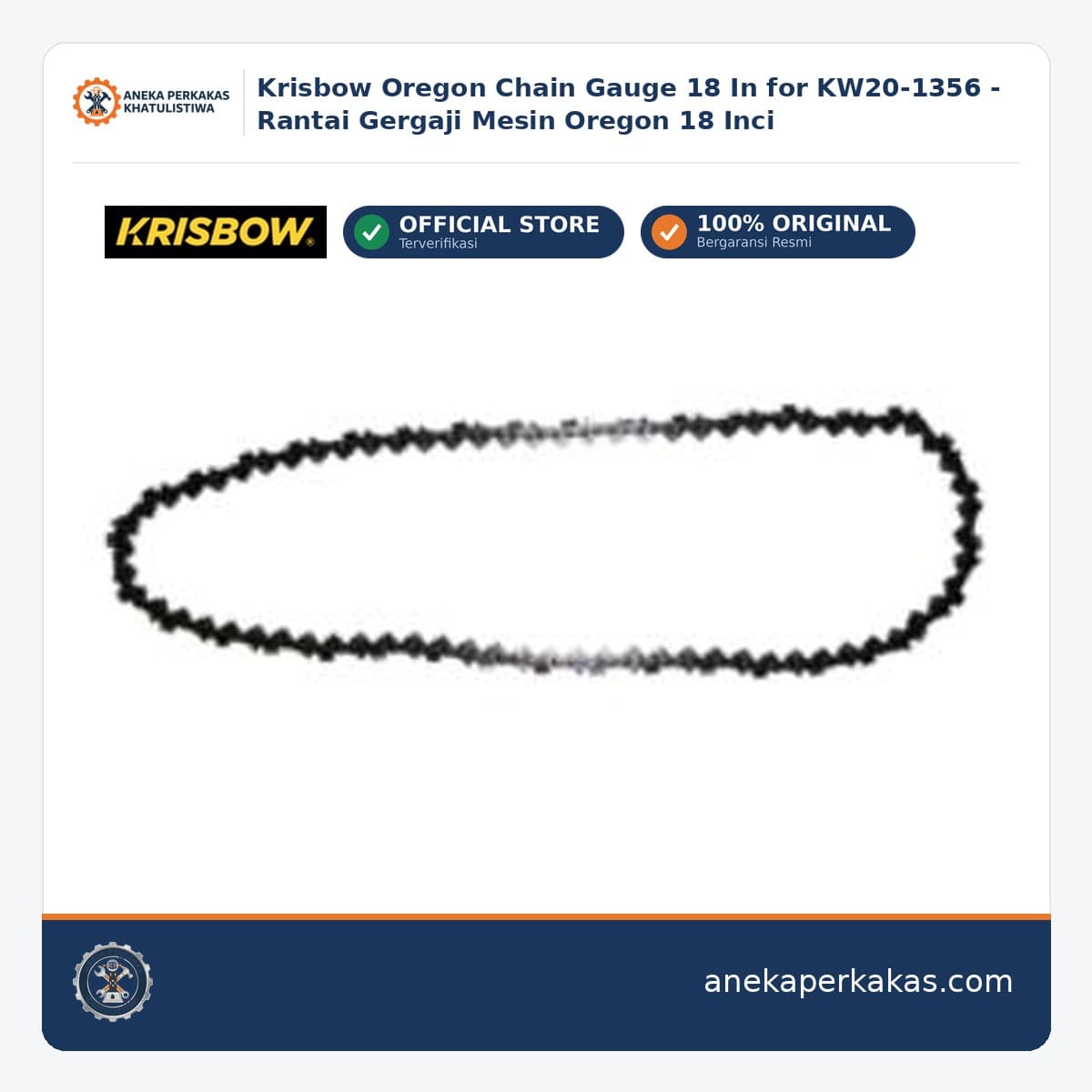 Krisbow Oregon Chain Gauge 18 In for KW20-1356 - Rantai Gergaji Mesin Oregon 18 Inci