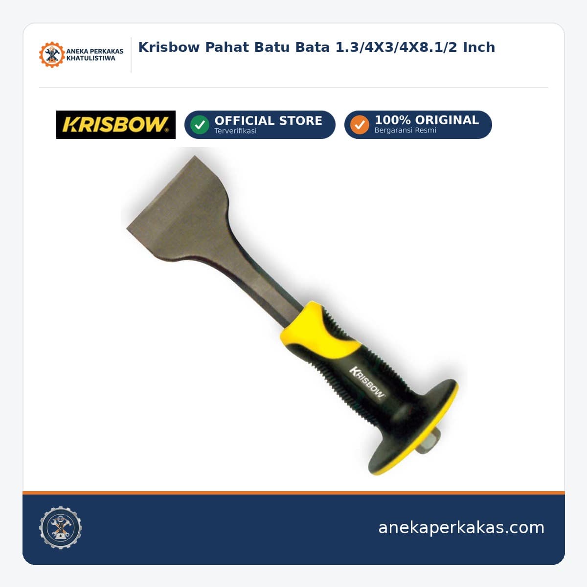 Krisbow Pahat Batu Bata 1.3/4X3/4X8.1/2 Inch