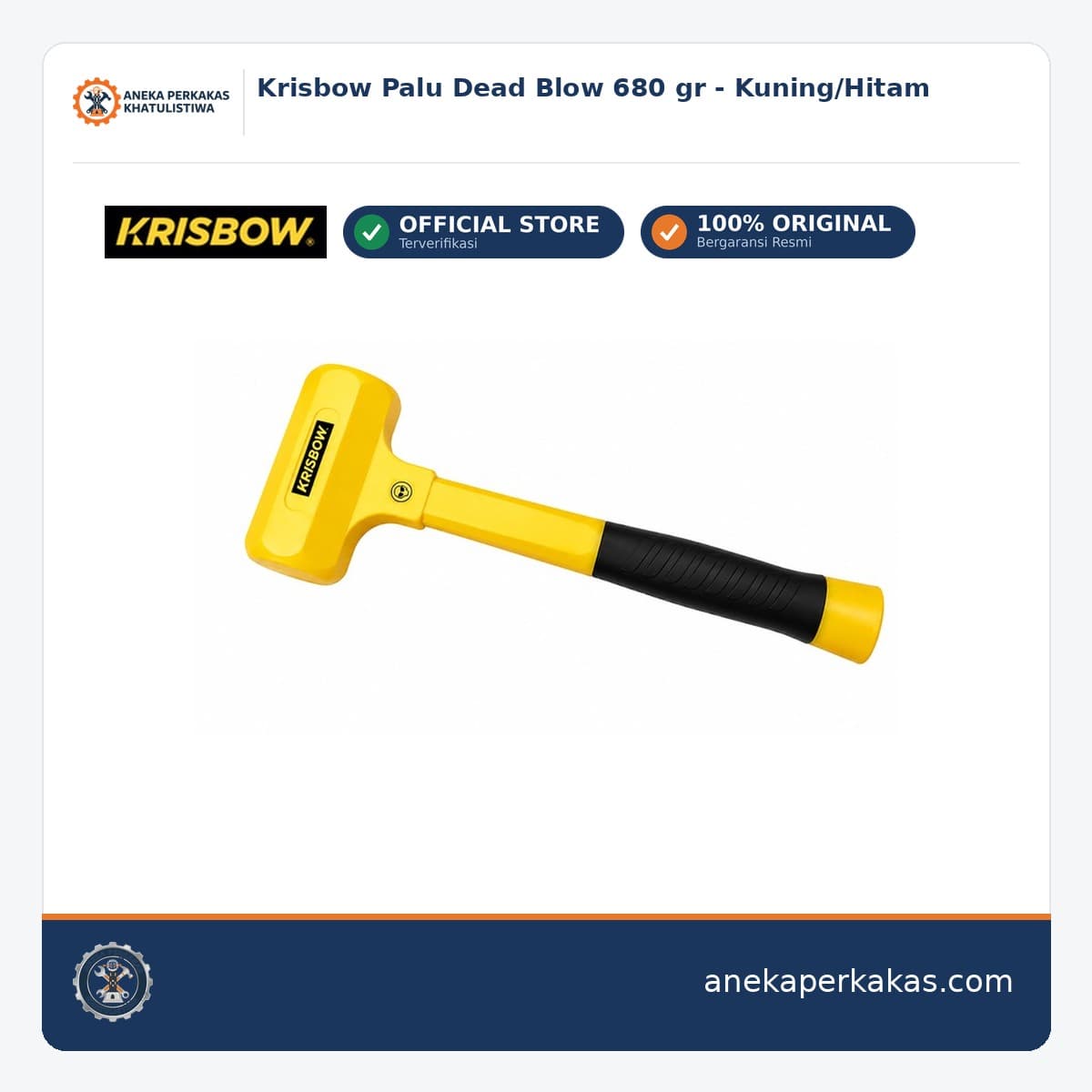 Krisbow Palu Dead Blow 680 gr - Kuning/Hitam