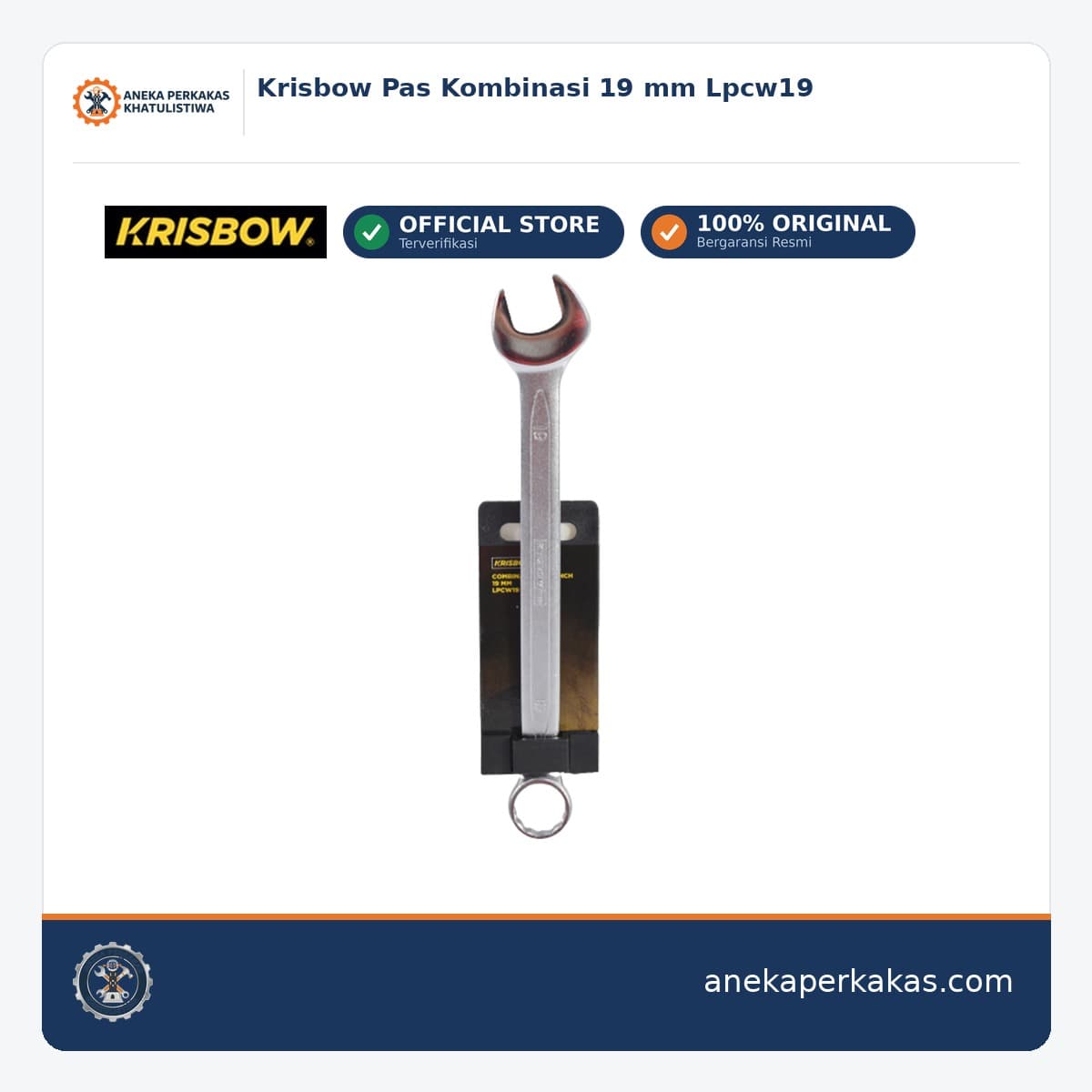 Krisbow Pas Kombinasi 19 mm Lpcw19