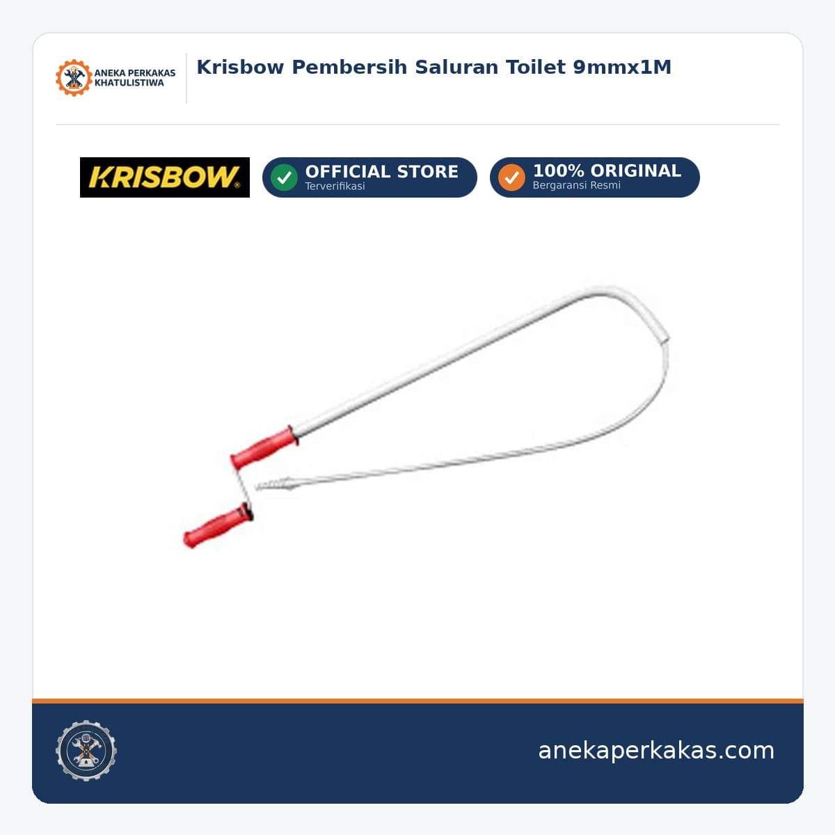 Krisbow Pembersih Saluran Toilet 9mmx1M