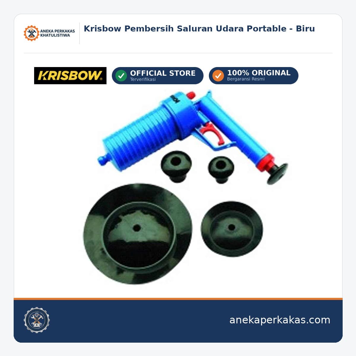 Krisbow Pembersih Saluran Udara Portable - Biru