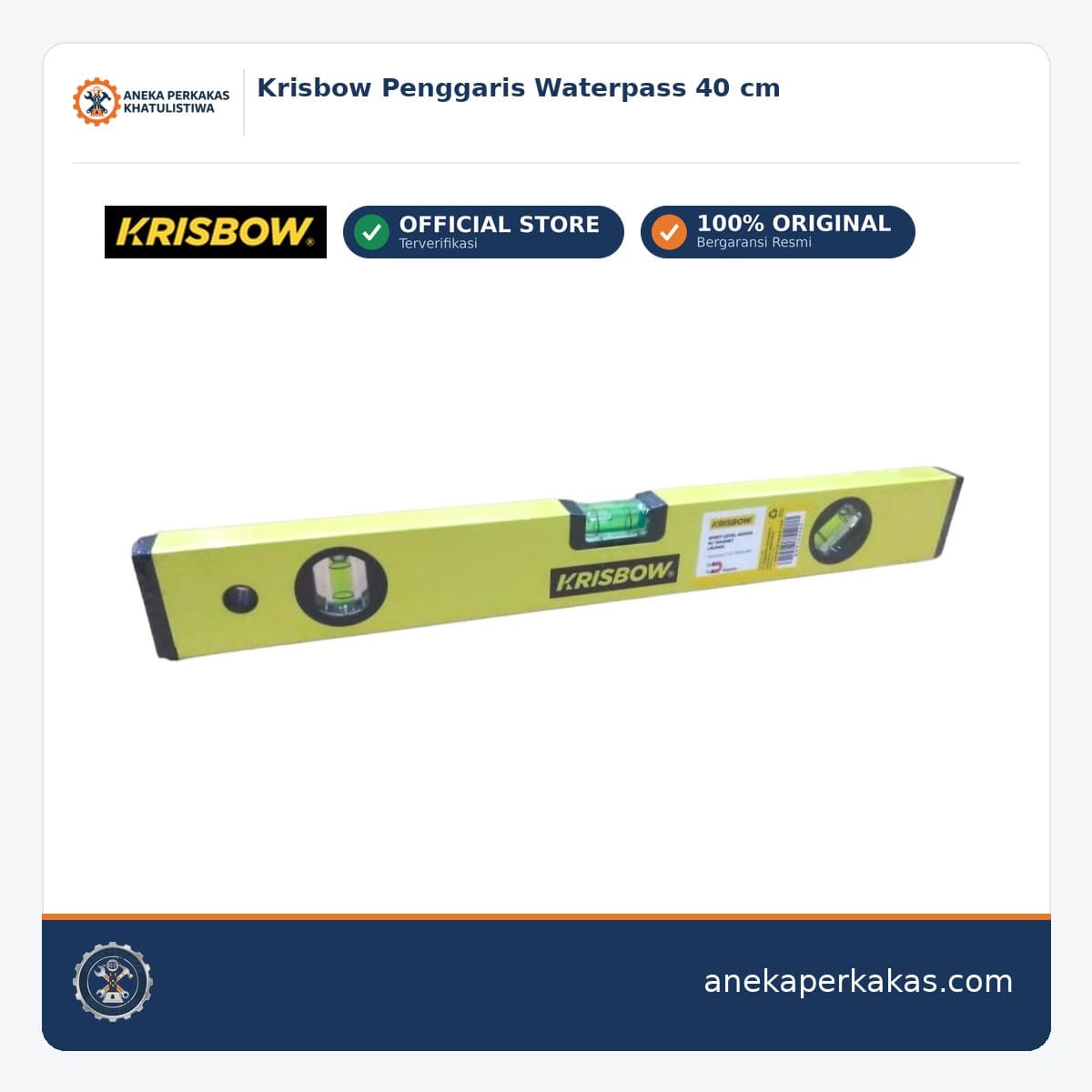 Krisbow Penggaris Waterpass 40 cm