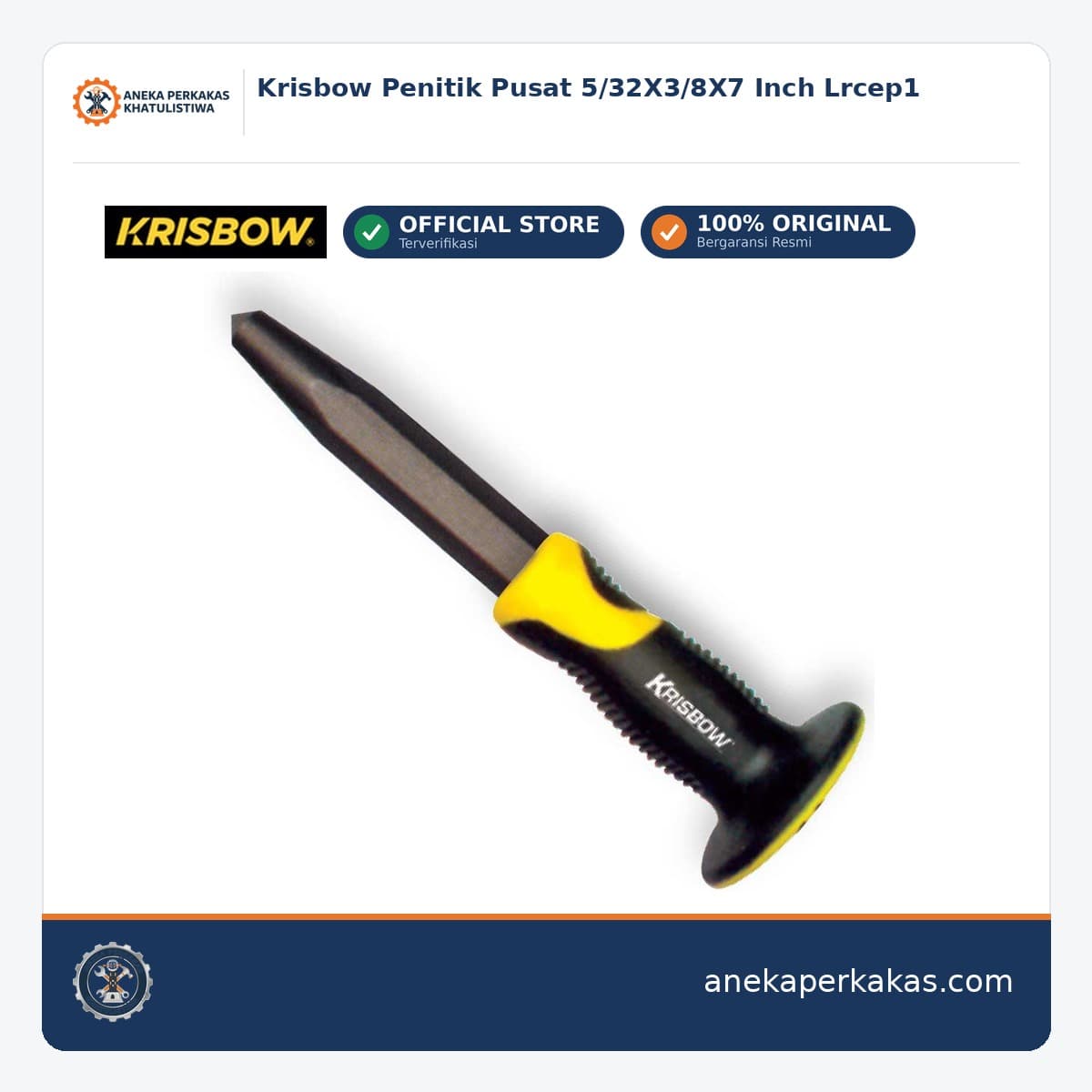Krisbow Penitik Pusat 5/32X3/8X7 Inch Lrcep1