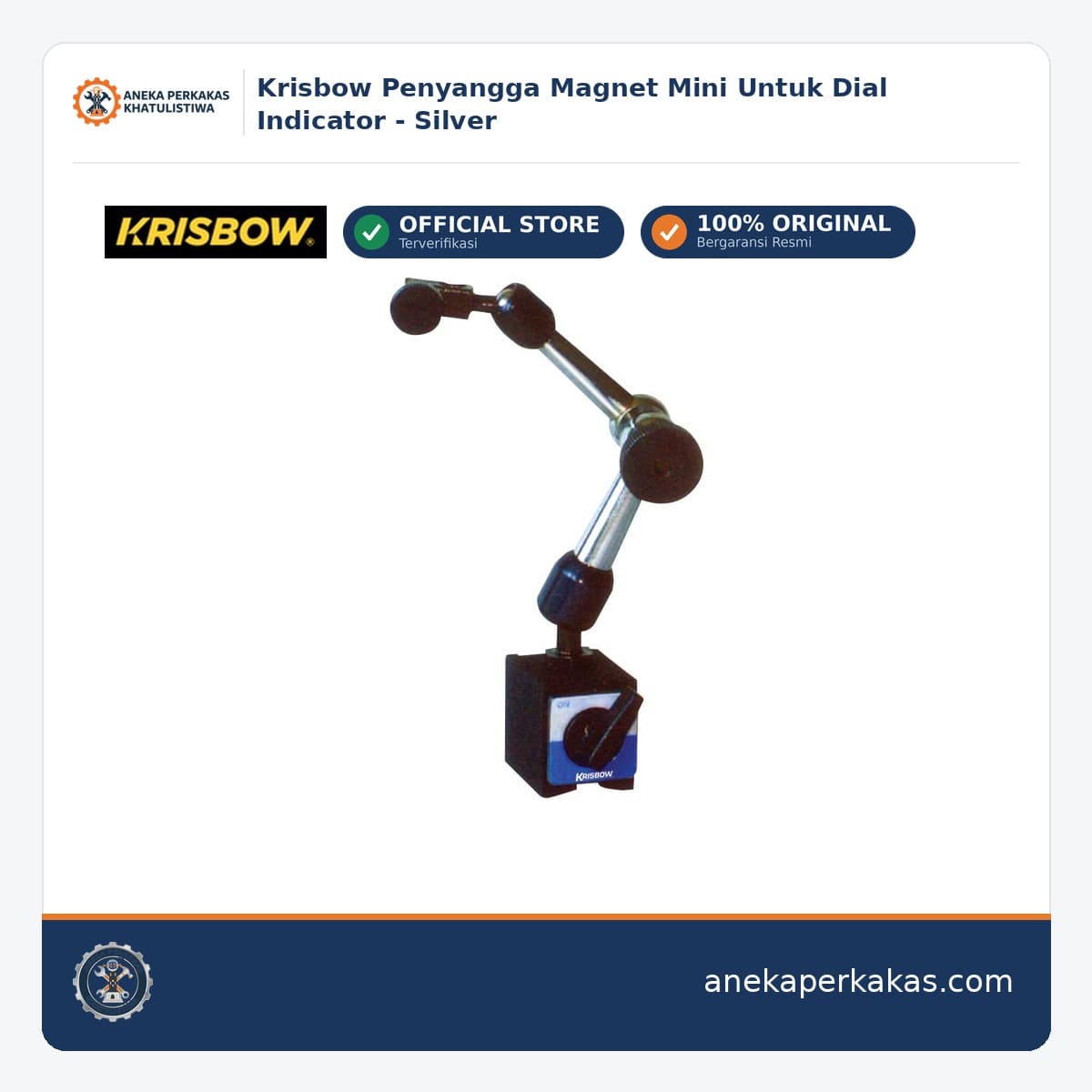 Krisbow Penyangga Magnet Mini Untuk Dial Indicator - Silver
