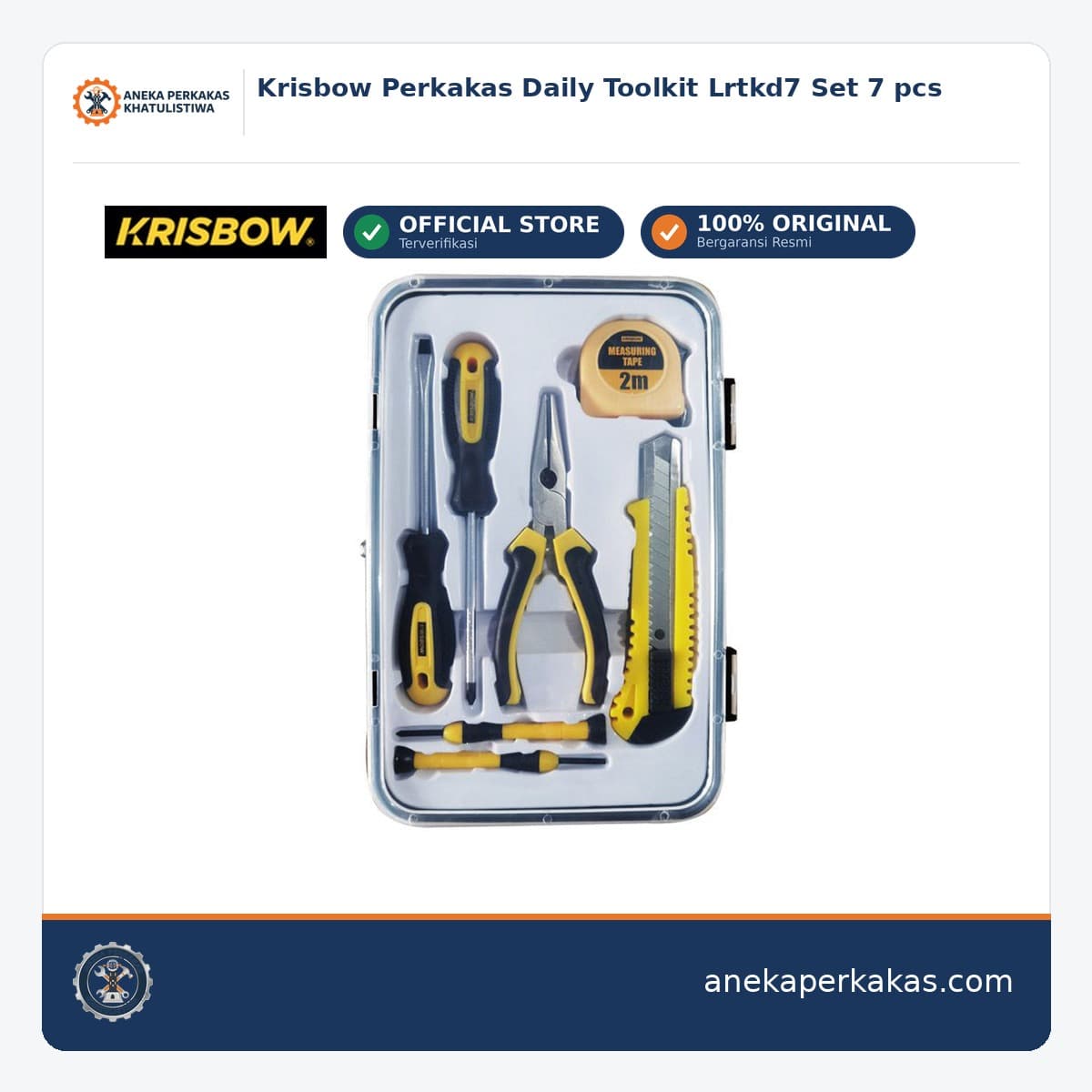 Krisbow Perkakas Daily Toolkit Lrtkd7 Set 7 pcs