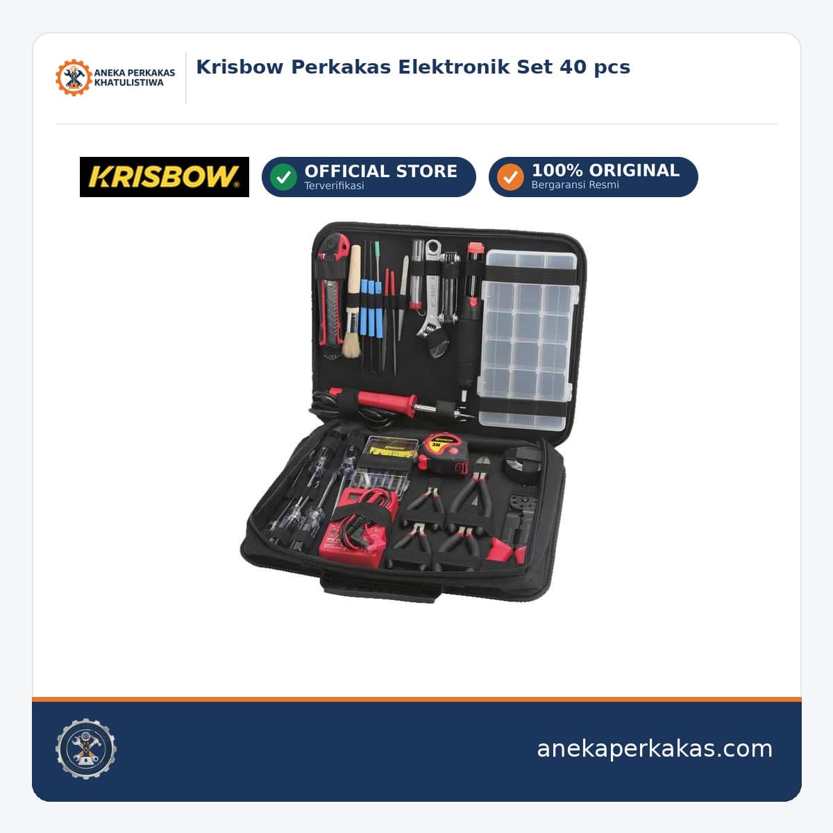 Krisbow Perkakas Elektronik Set 40 pcs