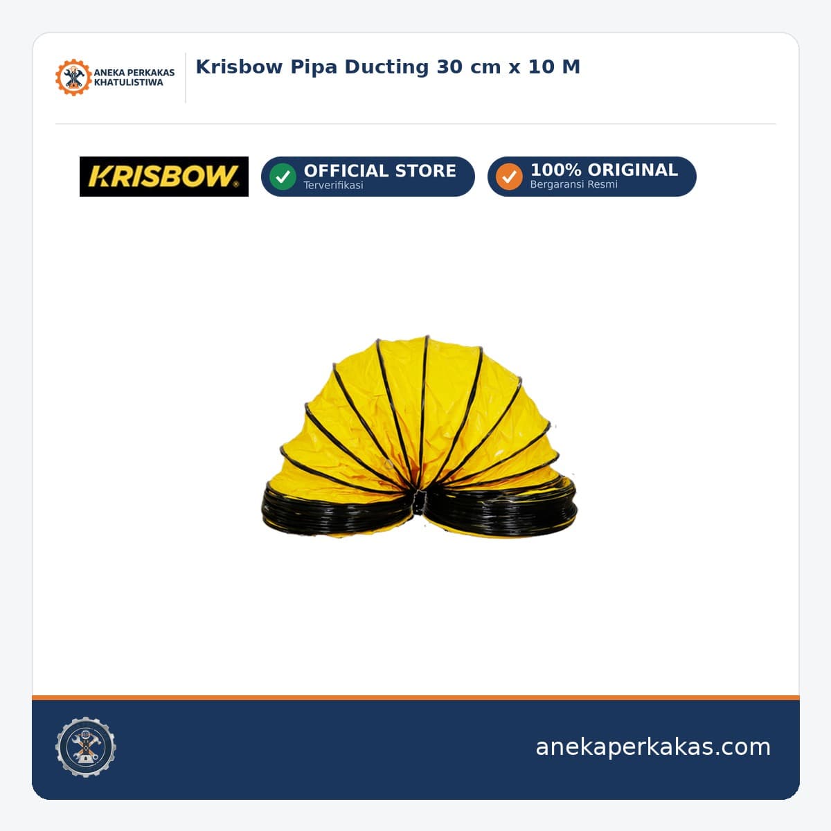 Krisbow Pipa Ducting 30 cm x 10 M