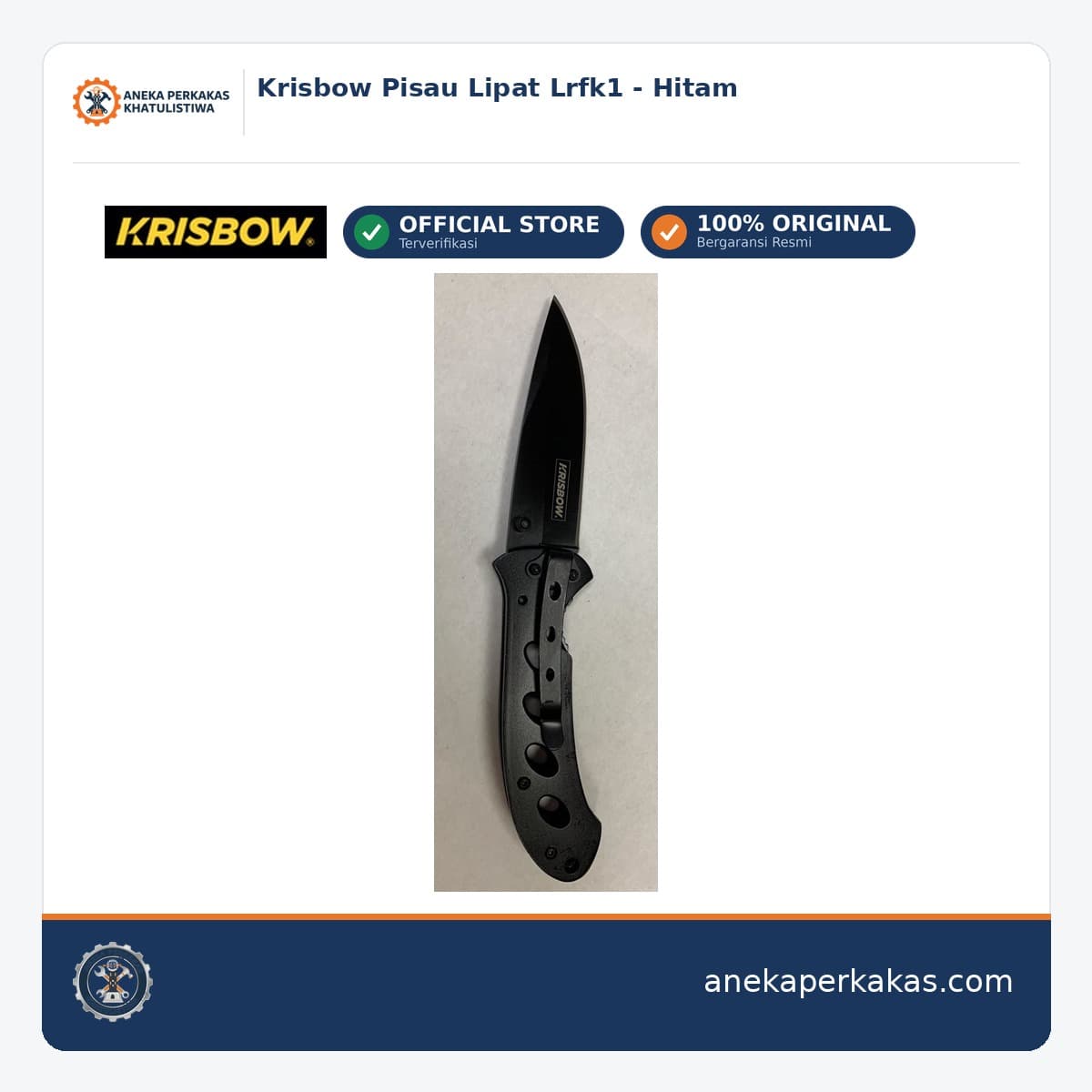 Krisbow Pisau Lipat Lrfk1 - Hitam