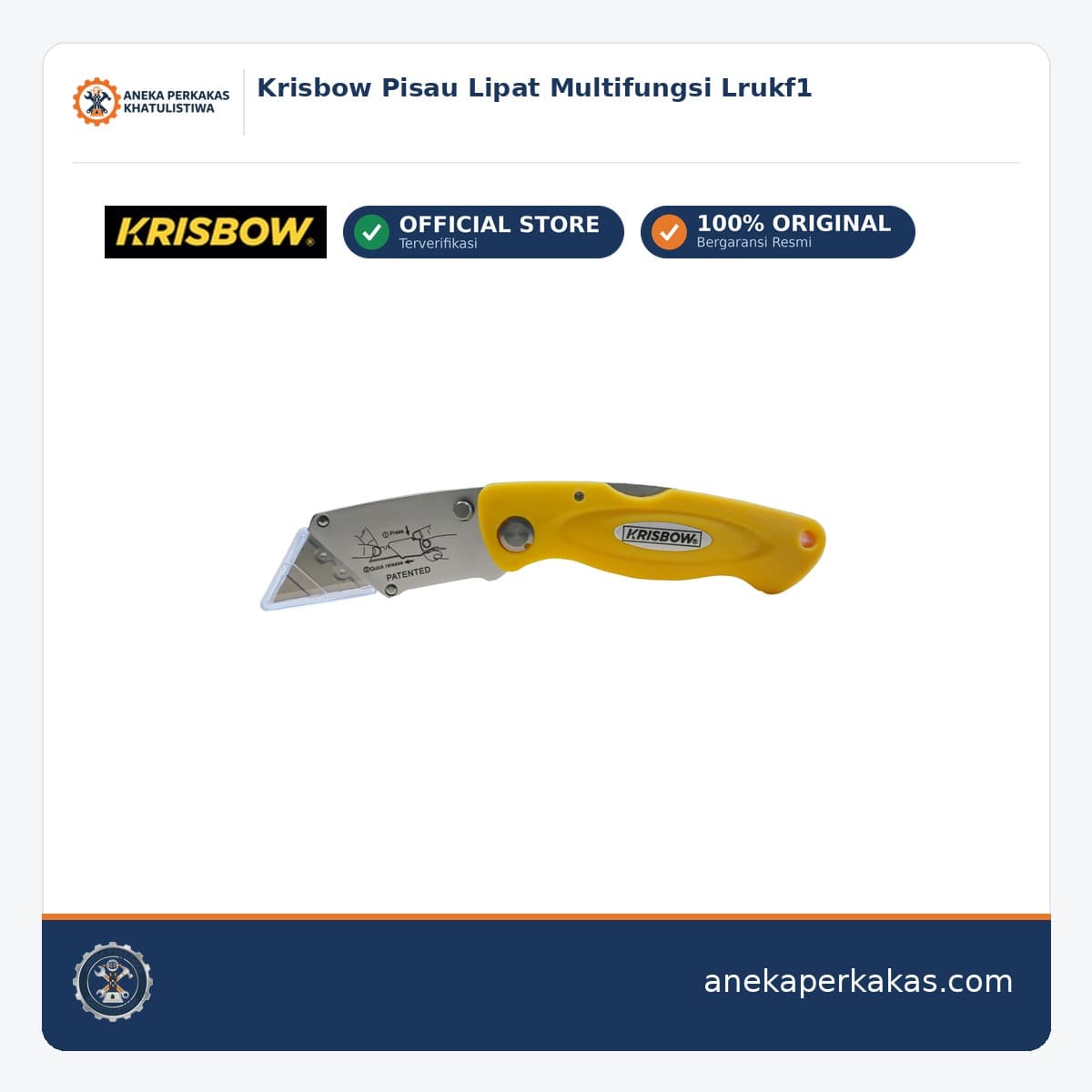 Krisbow Pisau Lipat Multifungsi Lrukf1