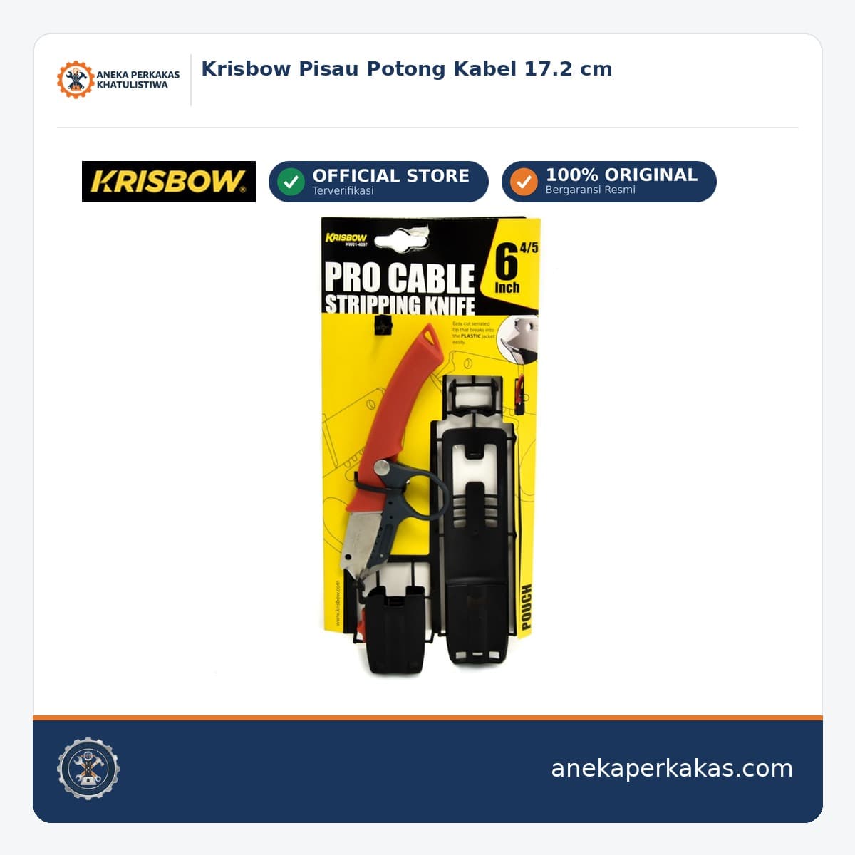 Krisbow Pisau Potong Kabel 17.2 cm