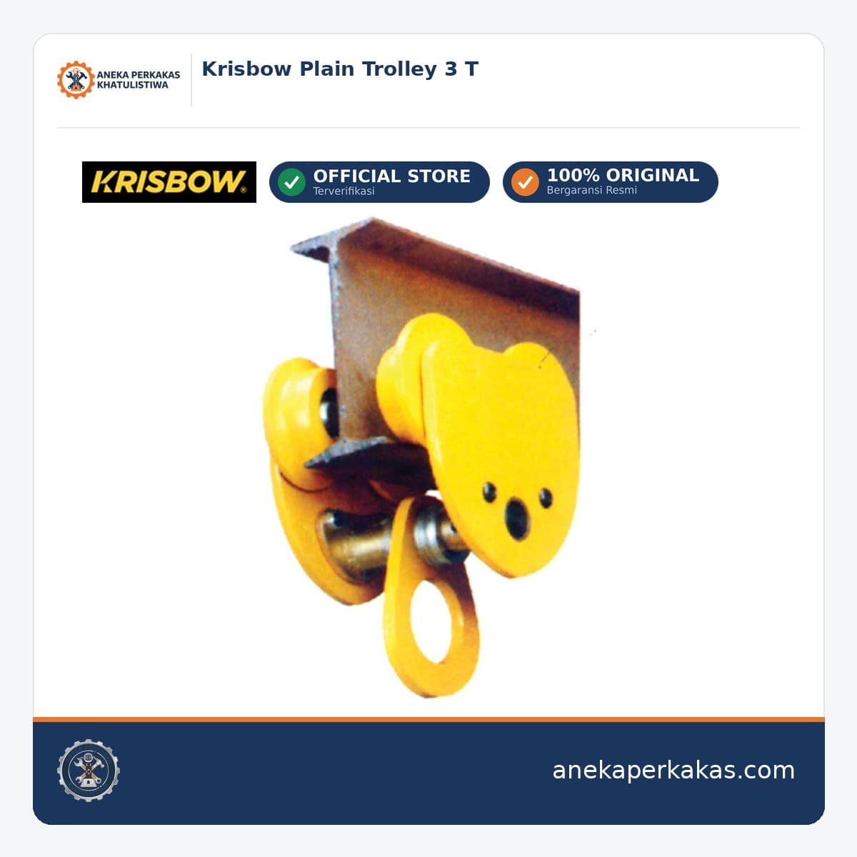 Krisbow Plain Trolley 3 T