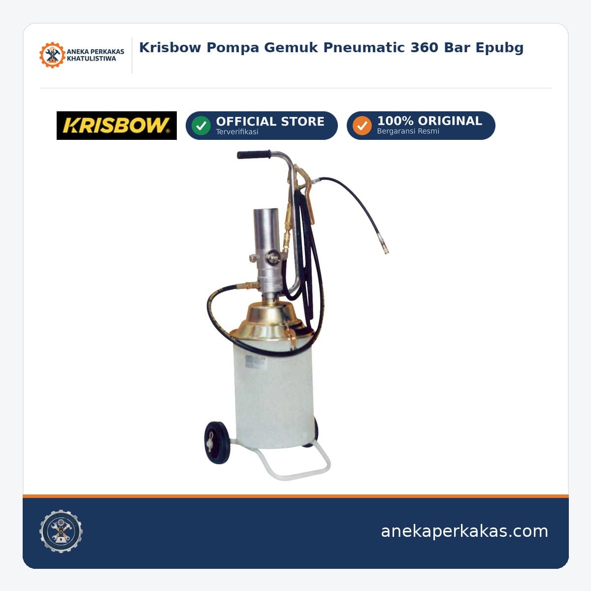 Krisbow Pompa Gemuk Pneumatic 360 Bar Epubg