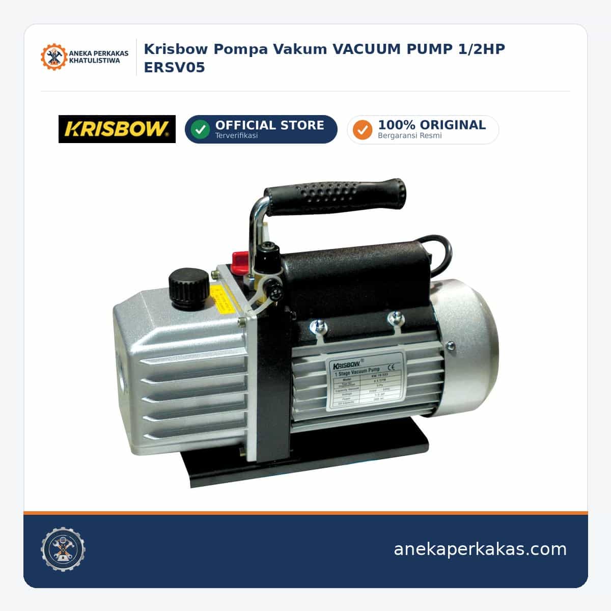 Krisbow Pompa Vakum VACUUM PUMP 1/2HP ERSV05 — Mesin & Peralatan Industri