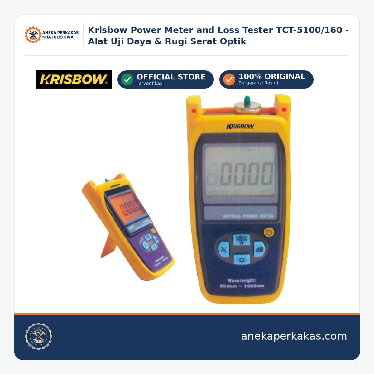 Krisbow Power Meter and Loss Tester TCT-5100/160 - Alat Uji Daya & Rugi Serat Optik