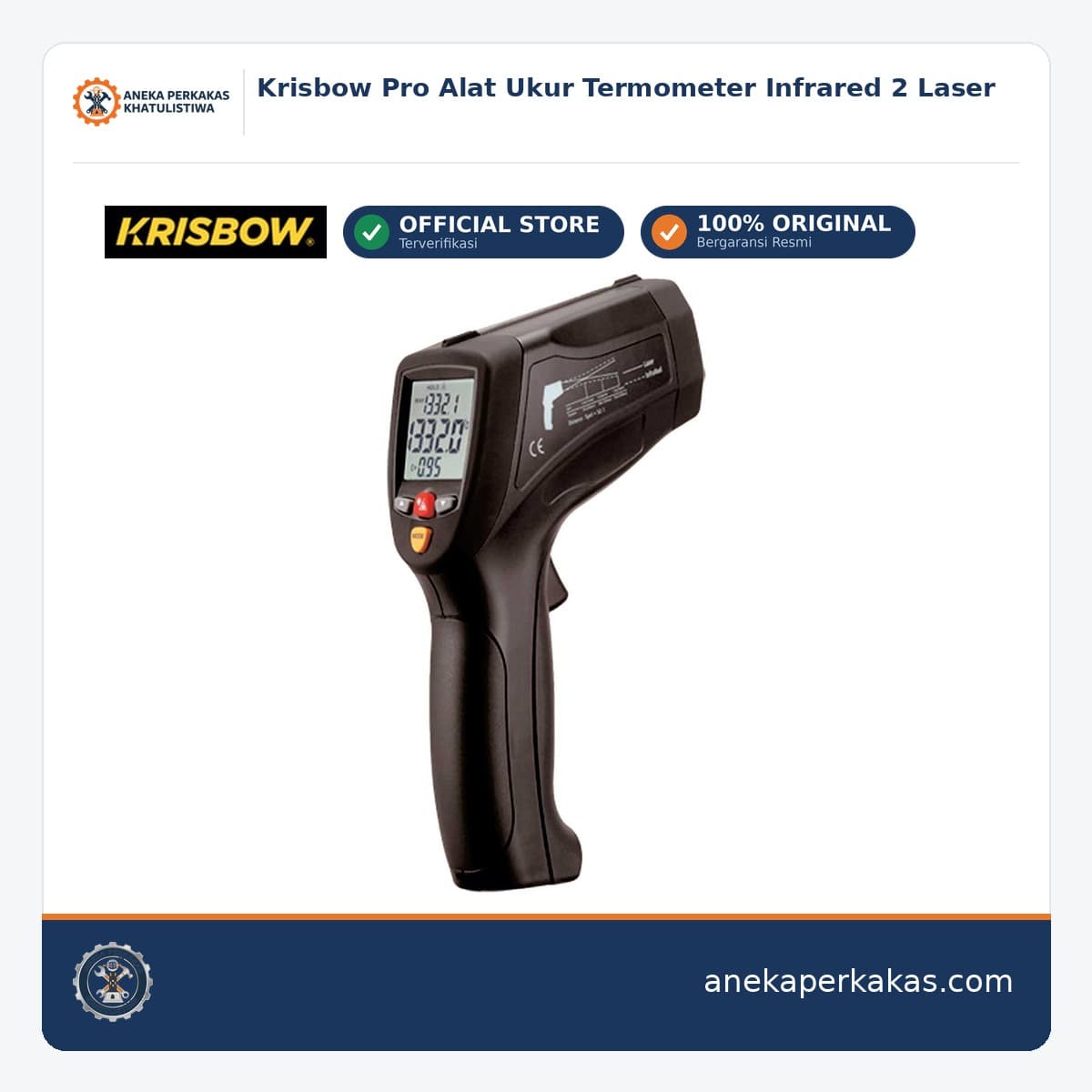 Krisbow Pro Alat Ukur Termometer Infrared 2 Laser