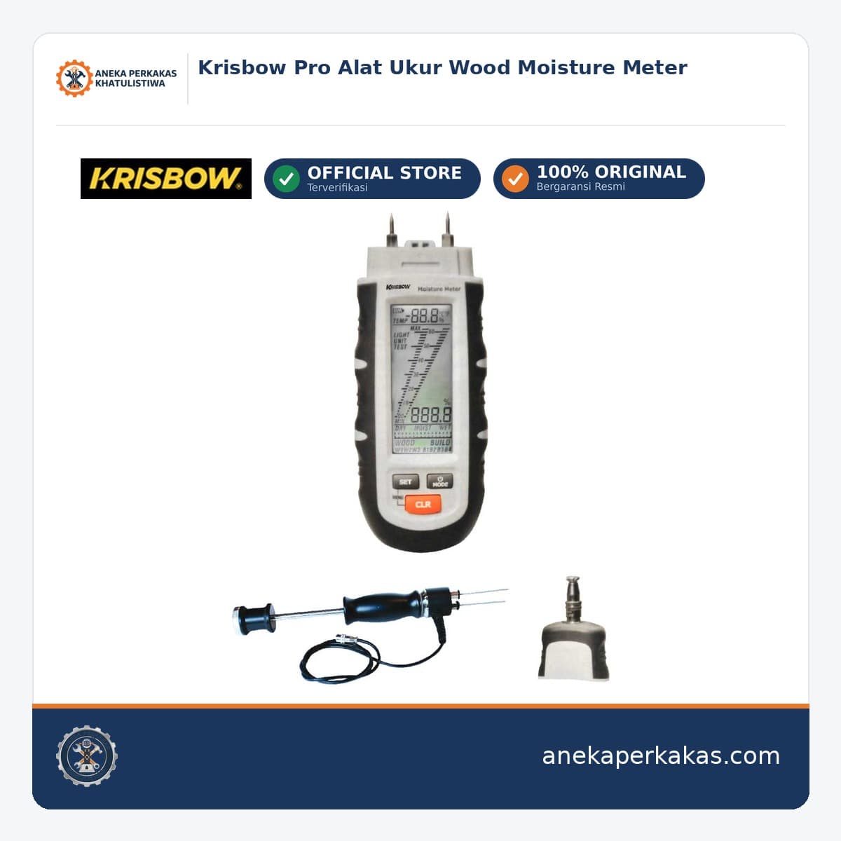 Krisbow Pro Alat Ukur Wood Moisture Meter