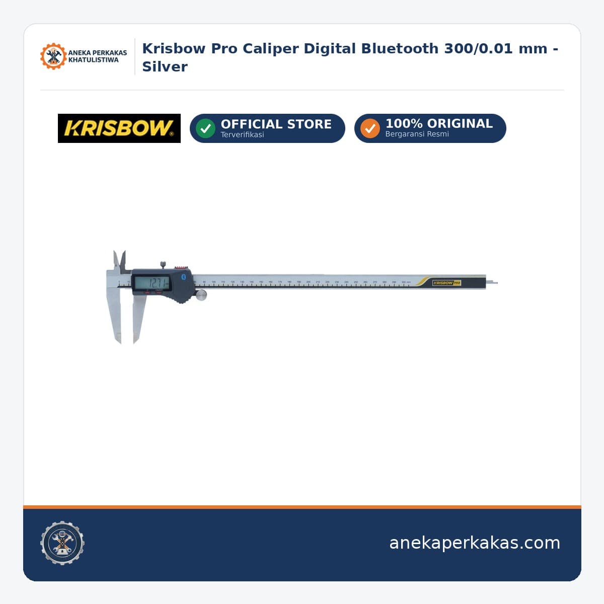 Krisbow Pro Caliper Digital Bluetooth 300/0.01 mm - Silver
