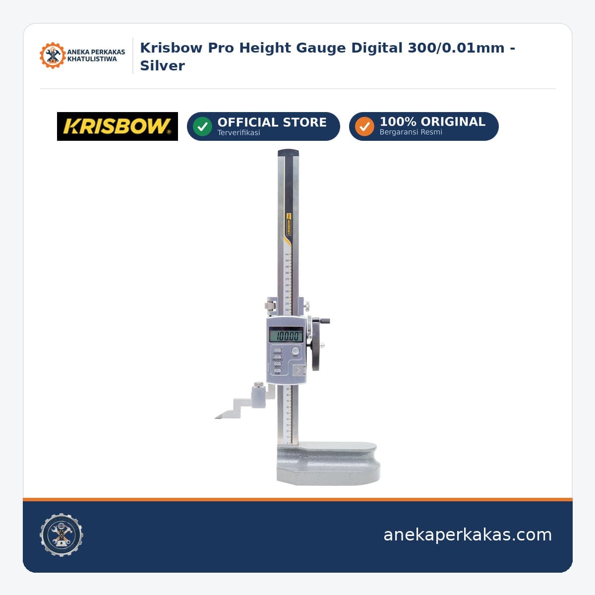 Krisbow Pro Height Gauge Digital 300/0.01mm - Silver