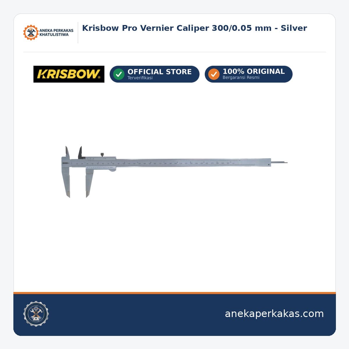 Krisbow Pro Vernier Caliper 300/0.05 mm - Silver