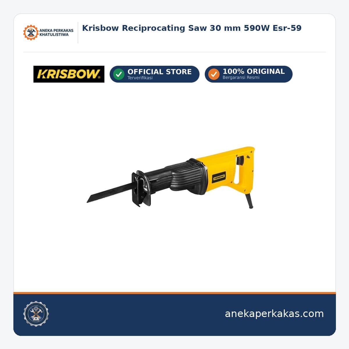 Krisbow Reciprocating Saw 30 mm 590W Esr-59