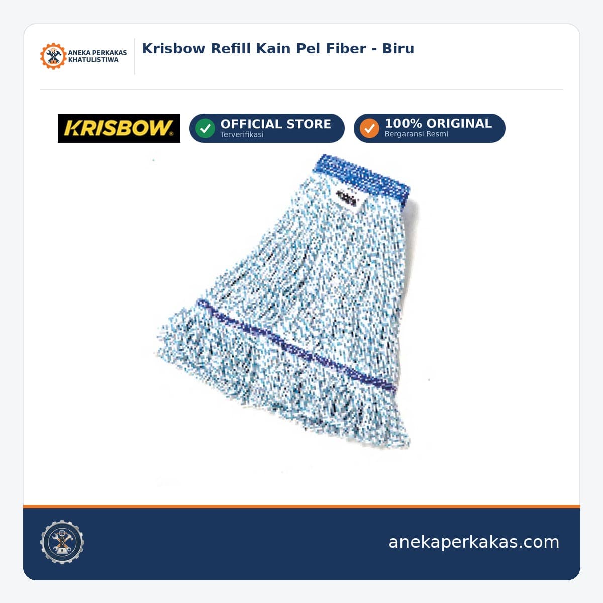 Krisbow Refill Kain Pel Fiber - Biru