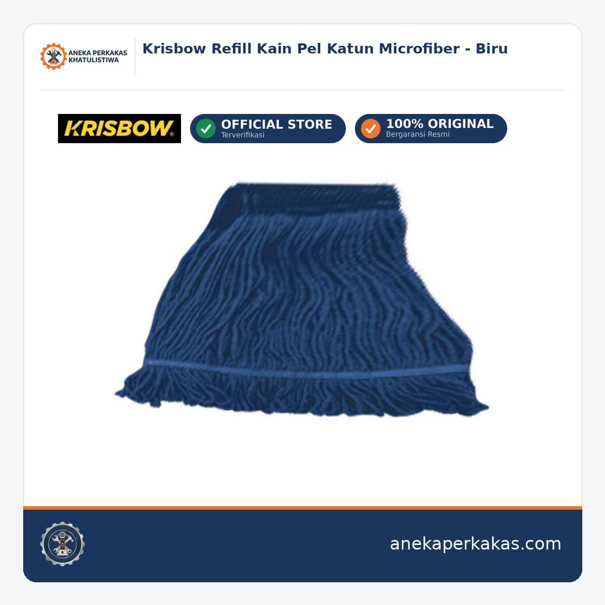 Krisbow Refill Kain Pel Katun Microfiber - Biru