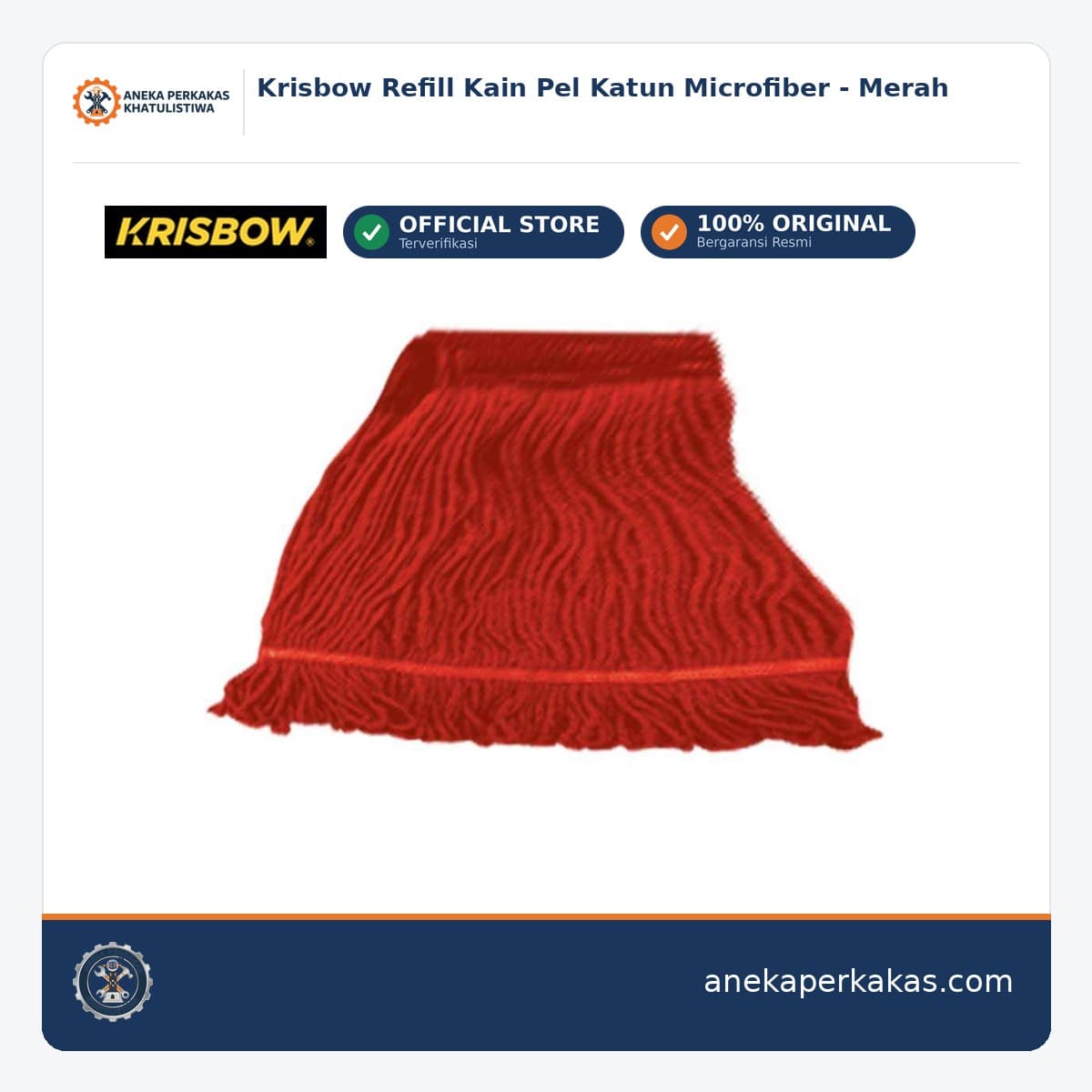 Krisbow Refill Kain Pel Katun Microfiber - Merah