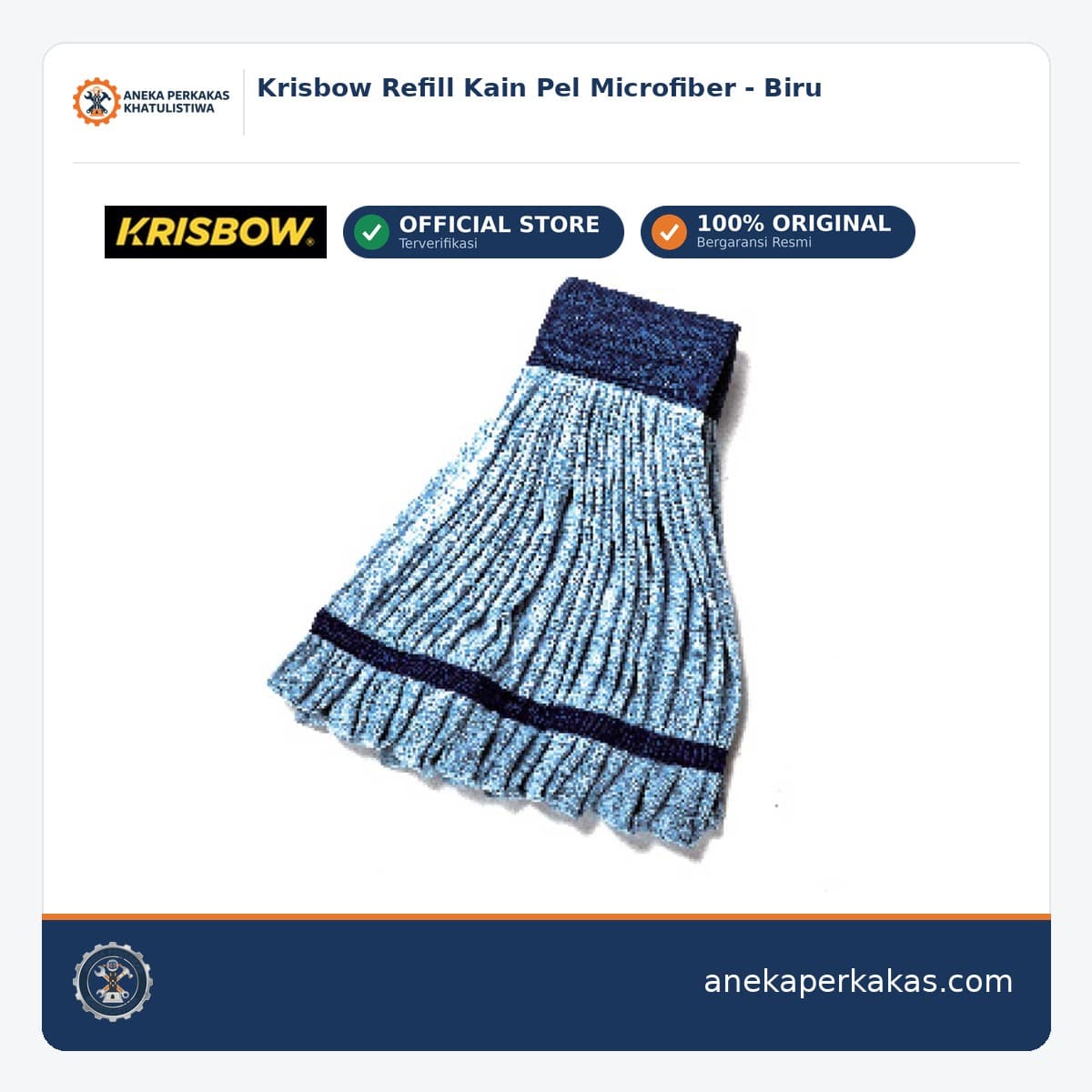 Krisbow Refill Kain Pel Microfiber - Biru