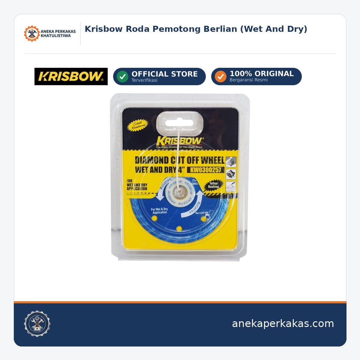 Krisbow Roda Pemotong Berlian (Wet And Dry)