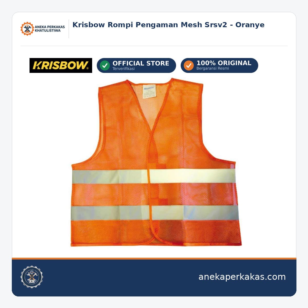 Krisbow Rompi Pengaman Mesh Srsv2 - Oranye