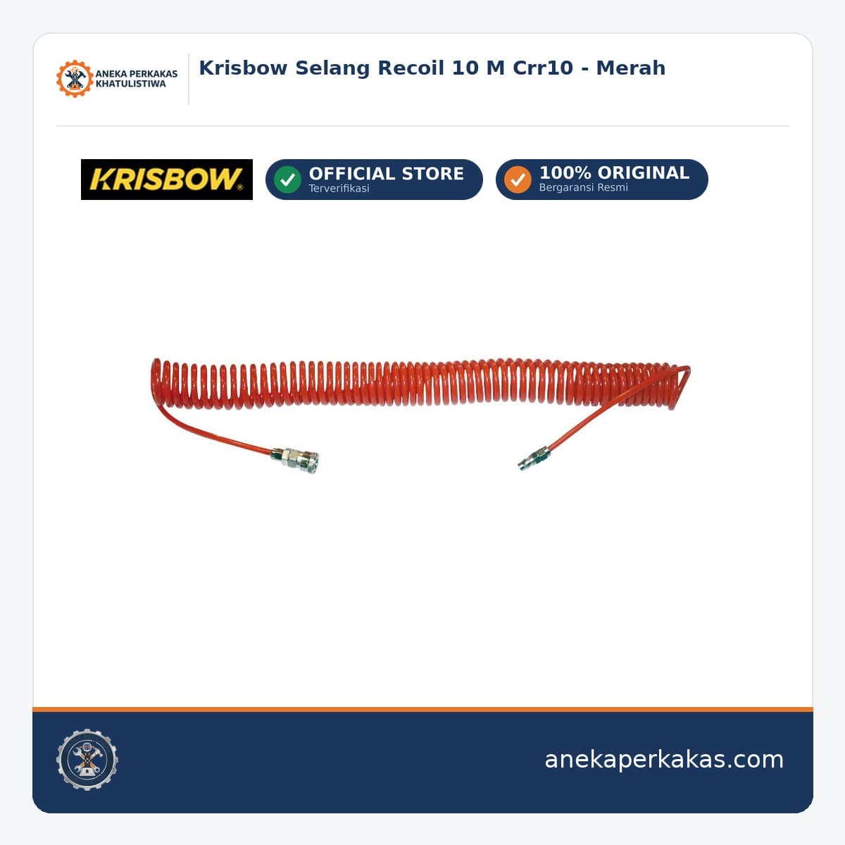 Krisbow Selang Recoil 10 M Crr10 - Merah