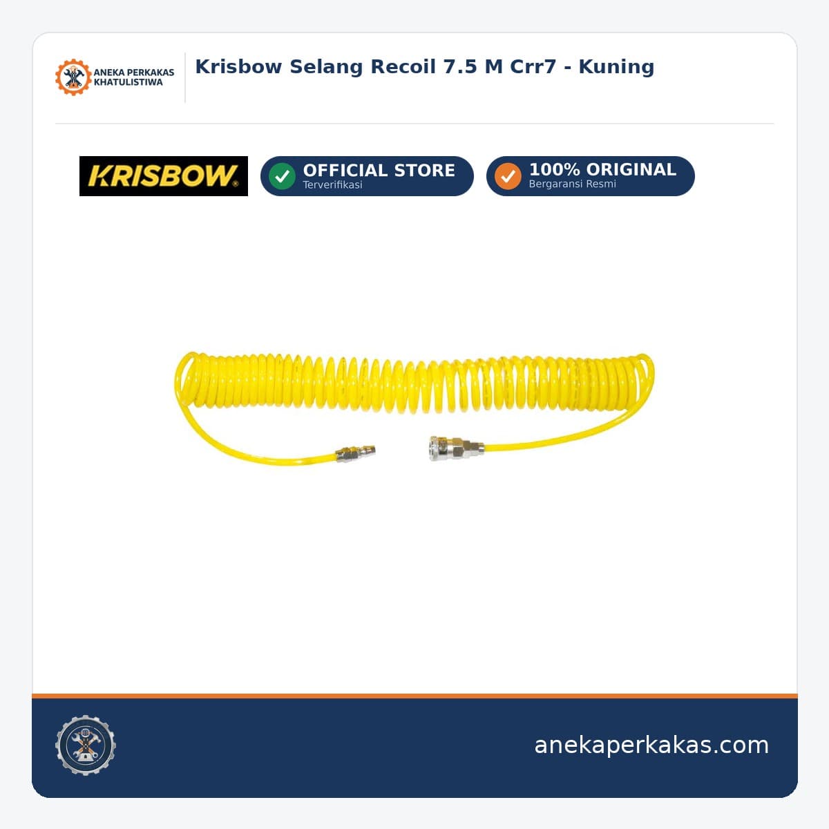 Krisbow Selang Recoil 7.5 M Crr7 - Kuning