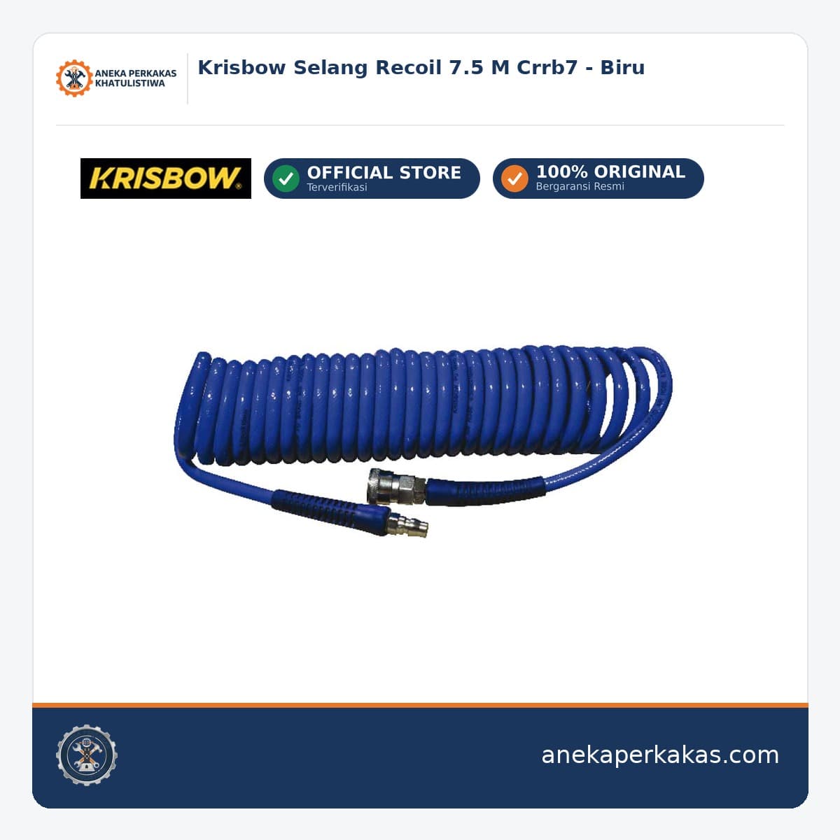 Krisbow Selang Recoil 7.5 M Crrb7 - Biru