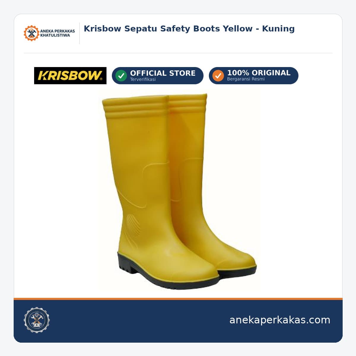 Krisbow Sepatu Safety Boots Yellow - Kuning