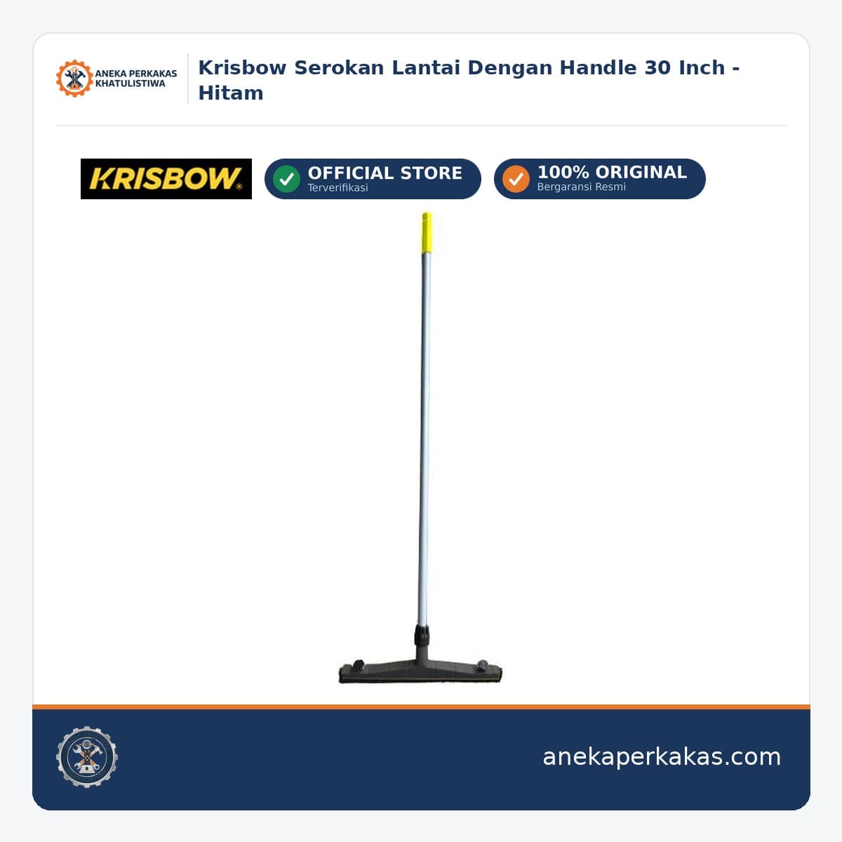 Krisbow Serokan Lantai Dengan Handle 30 Inch - Hitam