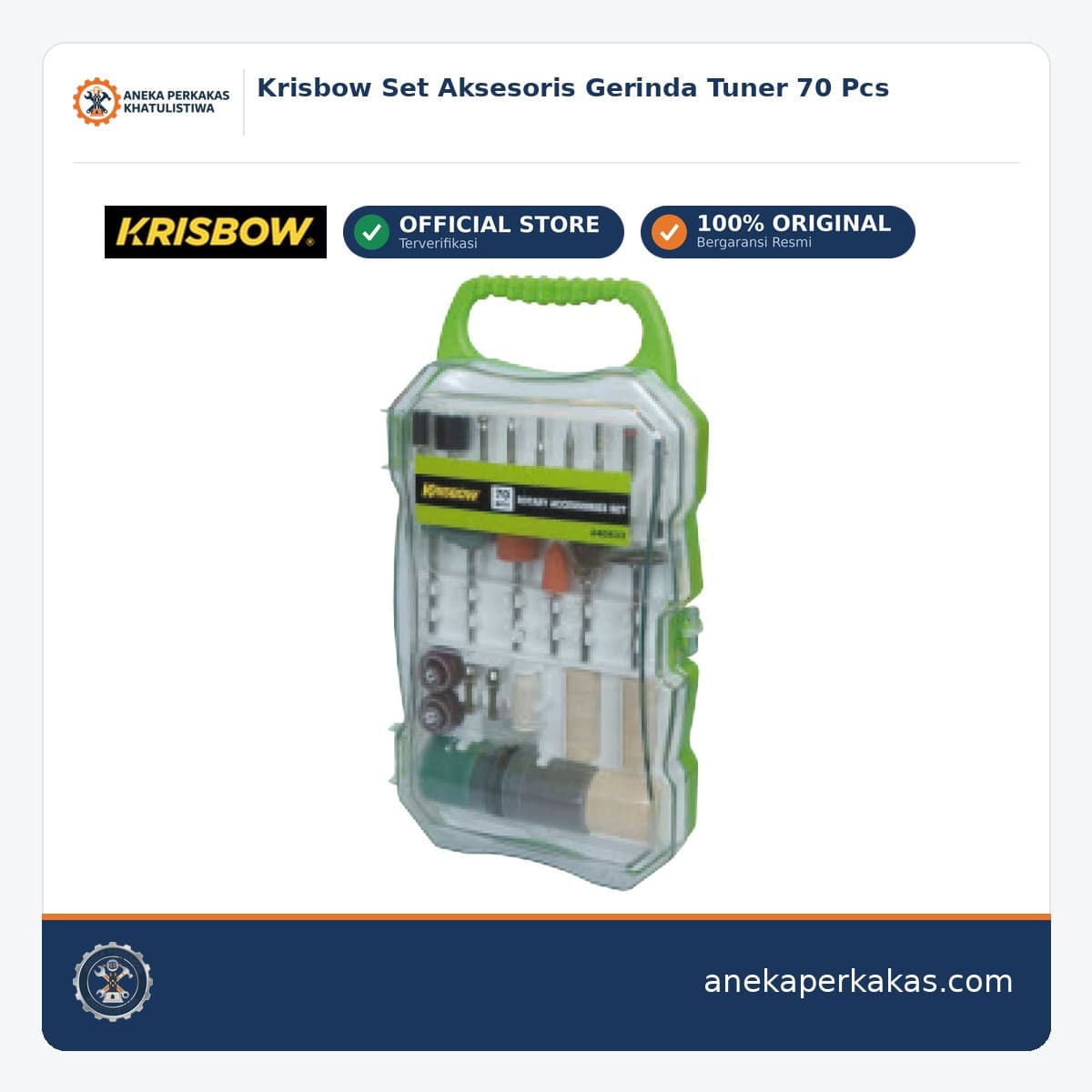Krisbow Set Aksesoris Gerinda Tuner 70 Pcs