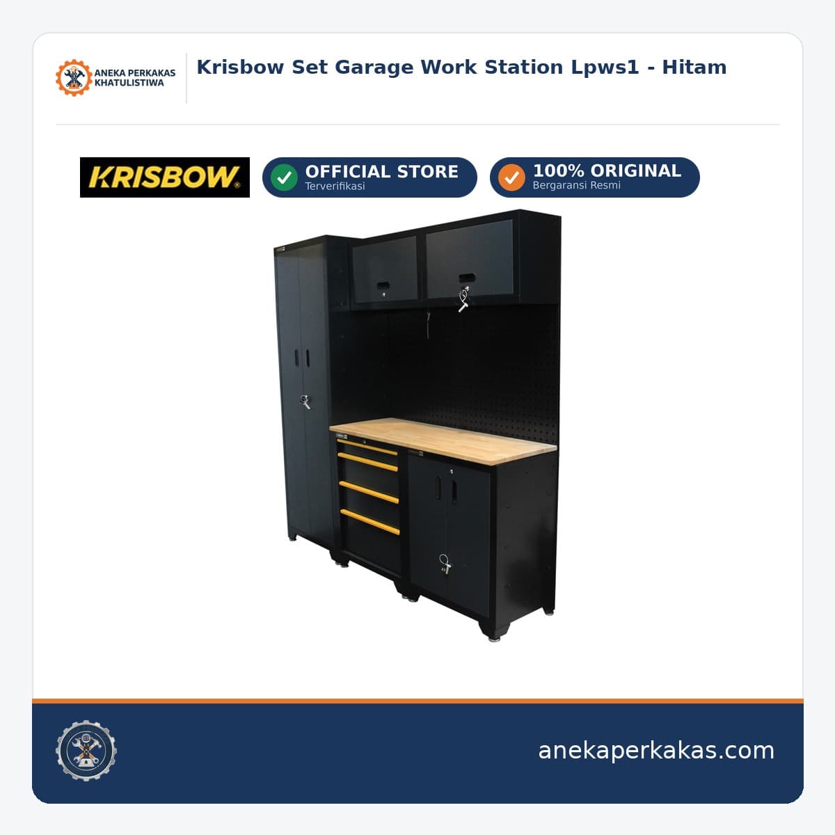 Krisbow Set Garage Work Station Lpws1 - Hitam