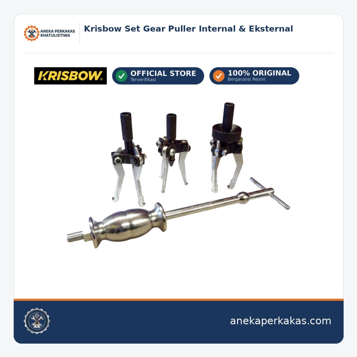 Krisbow Set Gear Puller Internal & Eksternal