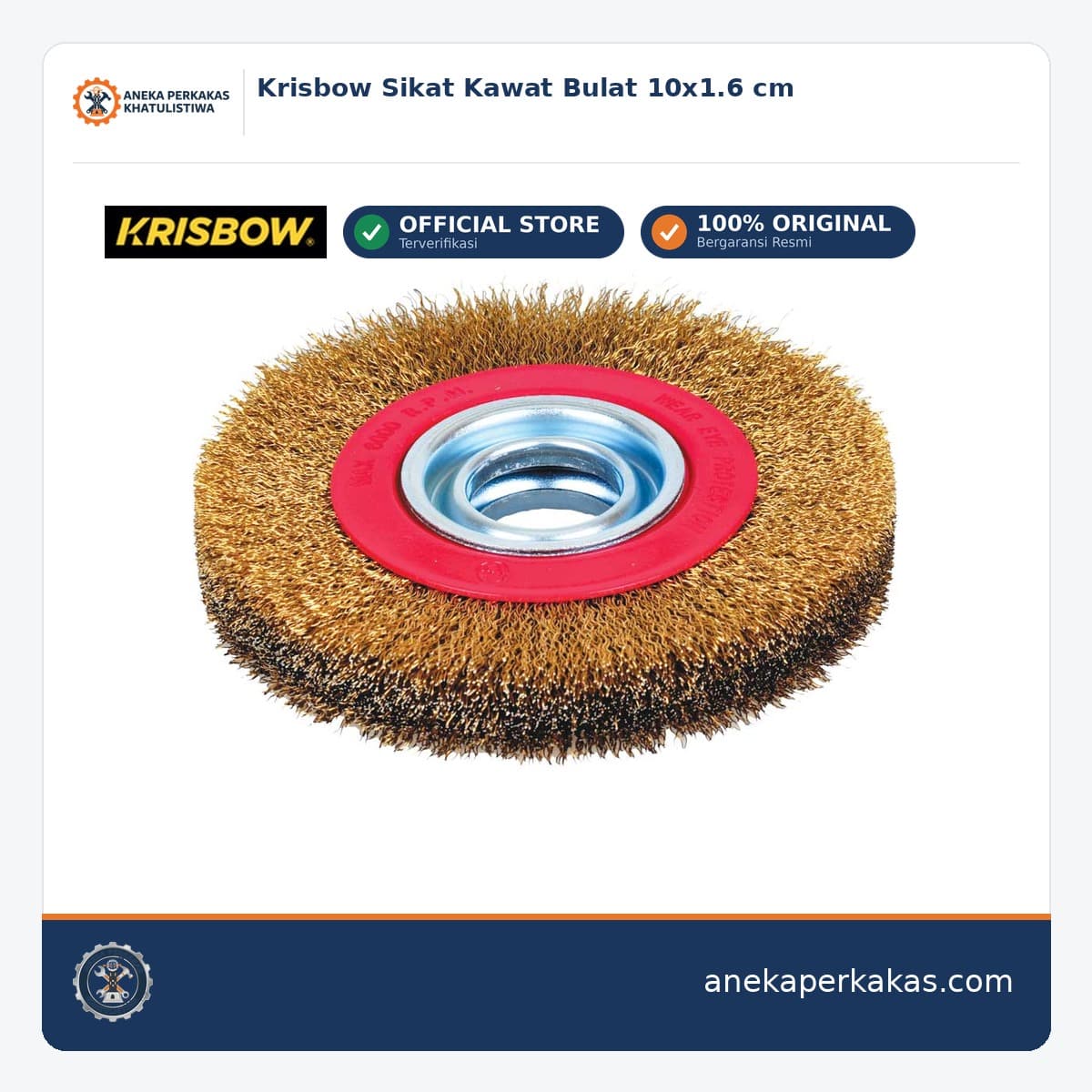 Krisbow Sikat Kawat Bulat 10x1.6 cm