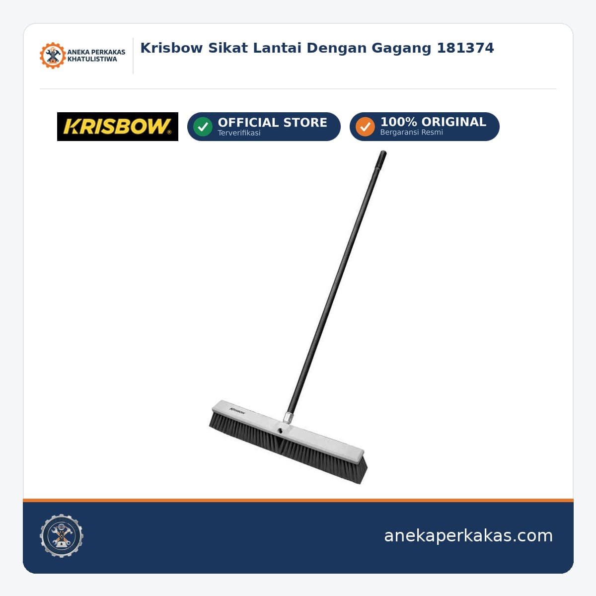Krisbow Sikat Lantai Dengan Gagang 181374