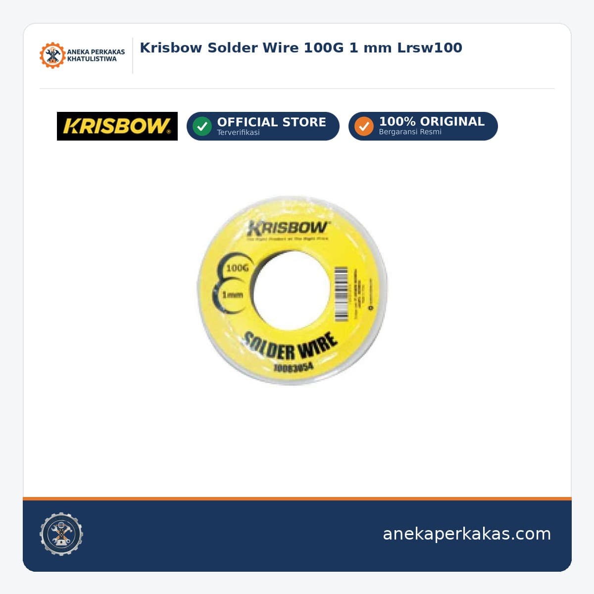 Krisbow Solder Wire 100G 1 mm Lrsw100
