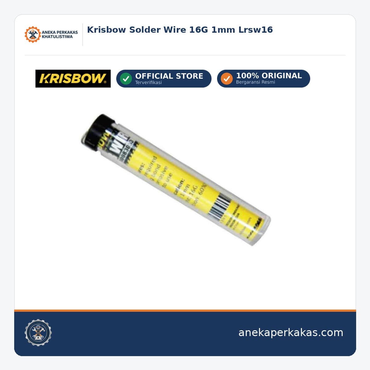 Krisbow Solder Wire 16G 1mm Lrsw16
