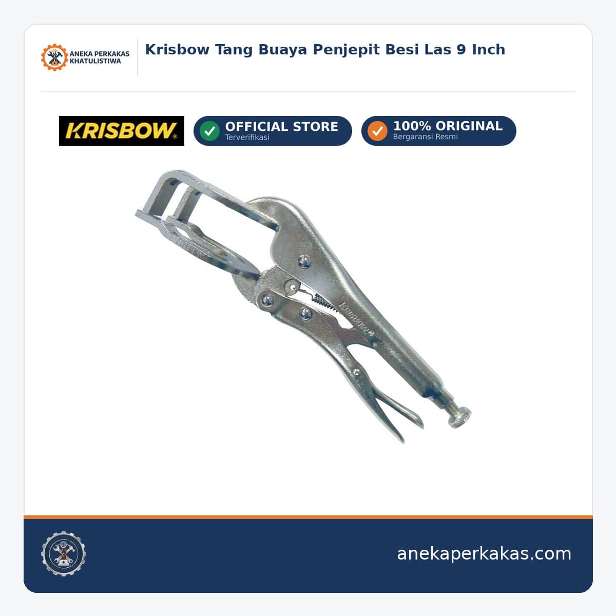 Krisbow Tang Buaya Penjepit Besi Las 9 Inch
